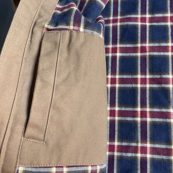 Burks Bay Mens Jacket Extra Large XL Brown Full Zip NRA Plaid Lined Workwear - Picture 5 of 14